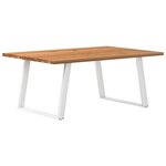 vidaXL Table à manger marron clair bois de chêne massif rectangulaire