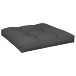 vidaXL Coussins de palette lot de 2 noir tissu