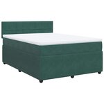 vidaXL Sommier à lattes de lit et matelas Vert foncé 140x200cm Velours