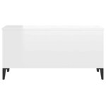 vidaXL Table basse Blanc brillant 90x44 5x45 cm Bois d'ingénierie