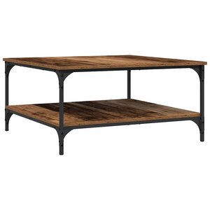 vidaXL Table basse Bois ancien 80 x 80 x 40 cm Bois d'ingénierie