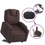 vidaXL Fauteuil inclinable marron foncé tissu