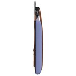 vidaXL Tête de lit suspendue Avec lumière LED Bleu denim PU antique
