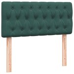 vidaXL Sommier à lattes de lit et matelas et LED vert foncé 100x210cm velours