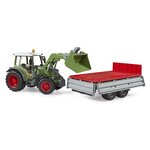 Bruder 02182 - Fendt Vario 211 avec chargeur frontal et remorque à ridelle