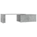 vidaXL Table basse gris béton 150x50x35 cm bois d'ingénierie