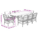 vidaXL Ensemble à manger de jardin 9Pièces coussins noir résine tressée