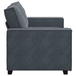 vidaXL Canapé à 2 places Gris foncé 120 cm Velours