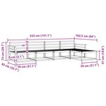 vidaXL Ensemble de canapés d'extérieur 5 pc Naturel