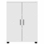vidaXL Cabinet de salle de bain avec étagère Blanc 60 x 35 x 80 cm