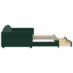 vidaXL Lit de jour avec gigogne et tiroirs sans matelas 100x200 cm