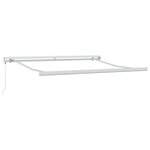 vidaXL Auvent Rétractable Vert et blanc 300 x 250 cm Tissu et Métal
