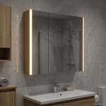 vidaXL Armoire Miroir de Salle de Bain avec étagère Chêne artisan