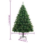 vidaXL Sapin de Noël artificiel à charnières avec support 120 cm