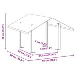vidaXL Hotte de cheminée Argent 60 x 60 x 38 cm Acier inoxydable