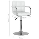 vidaXL Chaise de salle à manger Blanc Similicuir