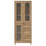 vidaXL Haut Armoire avec tiroir Chêne artisanal 69 5 x 34 x 180 cm