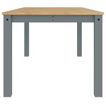 vidaXL Table à manger Panama gris 180x90x75 cm bois massif de pin