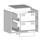 vidaXL Meuble TV noir 67x39x44 cm acier