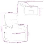 vidaXL Fauteuil inclinable Marron foncé Tissu