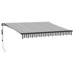 vidaXL Auvent rétractable automatique anthracite et blanc 300x250 cm