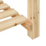 Jardinière vidaXL avec étagère 90x90x76 cm en bois massif de sapin