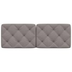 vidaXL Coussin de tête de lit taupe 140 cm tissu