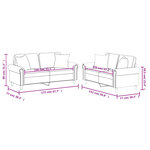 vidaXL Ensemble de canapés 2 Pièces avec coussins gris similicuir