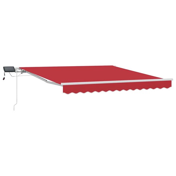 vidaXL Auvent Rétractable Rouge 350 x 250 cm Tissu et acier