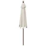vidaXL Parasol de jardin avec mât en bois sable 299x240 cm