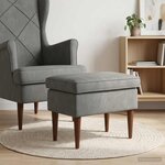 vidaXL Pouf Gris foncé 55 x 35 x 41 cm Velours