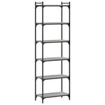 vidaXL Bibliothèque 6niveaux sonoma gris 60x30x188cm bois d'ingénierie