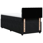 vidaXL Sommier à lattes de lit avec matelas Noir 90x200 cm Velours