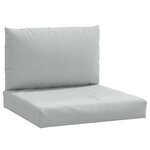 vidaXL Coussins de palette lot de 2 gris clair mélangé tissu