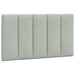 vidaXL Coussin de tête de lit Hanko gris clair 80 cm velours