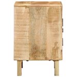 vidaXL Table de chevet 40x32x46 cm bois de manguier massif brut