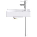 vidaXL Lavabo de salle de bains Chrome 40 5 x 22 5 x 11 5 cm métal