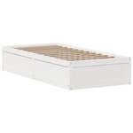 vidaXL Cadre de lit sans matelas blanc 75x190 cm bois de pin massif