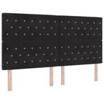 Lit à ressorts vidaXL avec matelas et LED Noir 180x200 cm Velours