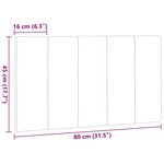 vidaXL Coussin de tête de lit noir 80 cm tissu