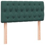 vidaXL Sommier à lattes de lit et matelas et LED vert foncé 80x220 cm velours