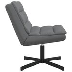 vidaXL Chaise pivotante Gris 63 x 75 x 76 cm Faux cuir