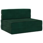 vidaXL Canapé-lit pliable Vert foncé 70 x 80 x 60 cm Tissu