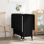 vidaXL Table à manger pliante avec roulettes 130 x 80 x 76 5 cm