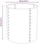 vidaXL Lit surélevé de jardin 80x80x81 cm Acier galvanisé Argenté