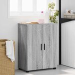 vidaXL Cabinet de salle de bain avec porte Sonoma gris 60 x 35 x 80 cm