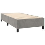 vidaXL Sommier à lattes de lit avec matelas LED Gris clair 100x200 cm
