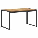 vidaXL Ensemble de salle à manger pour jardin 7 Pièces Noir et marron