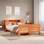 vidaXL Cadre de lit sans matelas cire marron 140x200cm bois pin massif