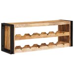 vidaXL Étagère à vin 100 x 45 x 33 cm Bois de mangue brut solide